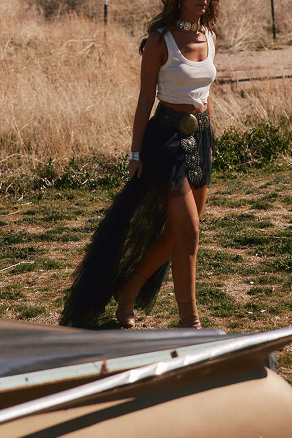 Rock Black Tulle Maxi Skirt