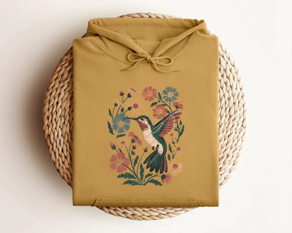 Hummingbird Graphic Pullover Hoodie