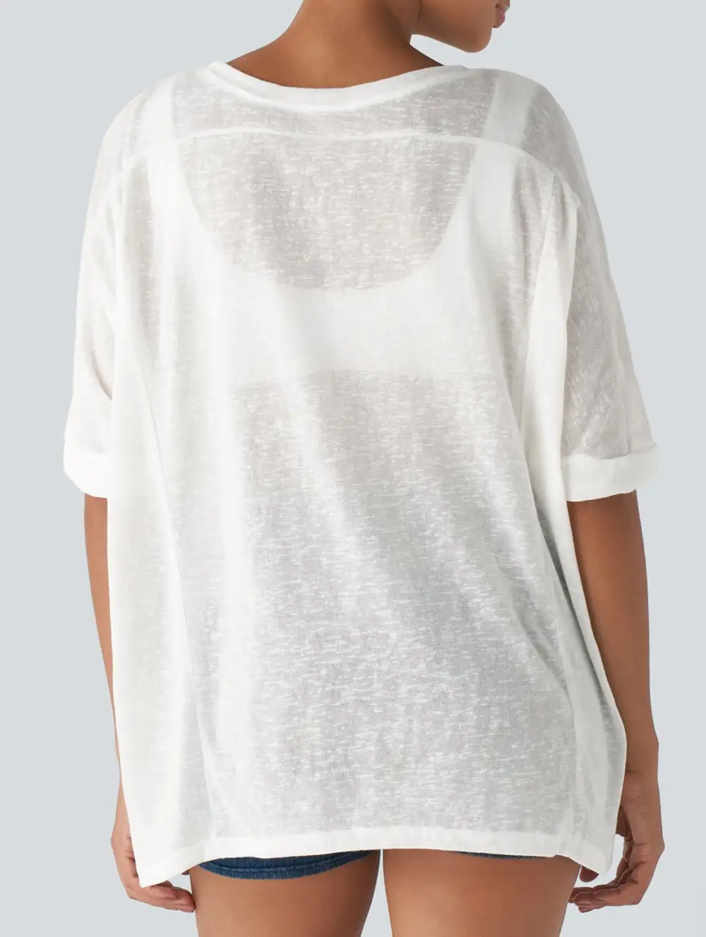 Oversized Knit Crew Neck Tee