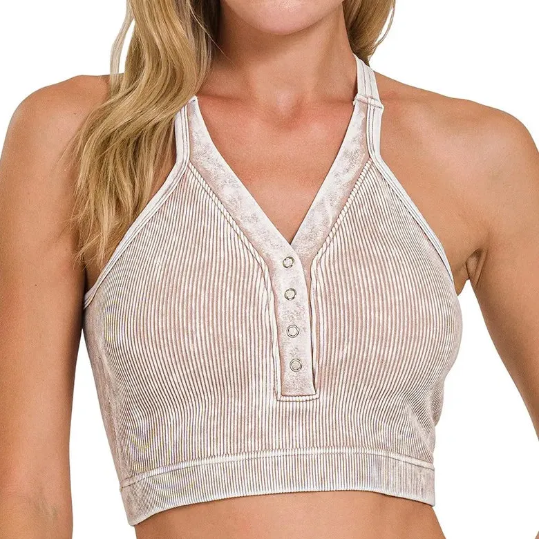 Zenana Washed Ribbed Seamless