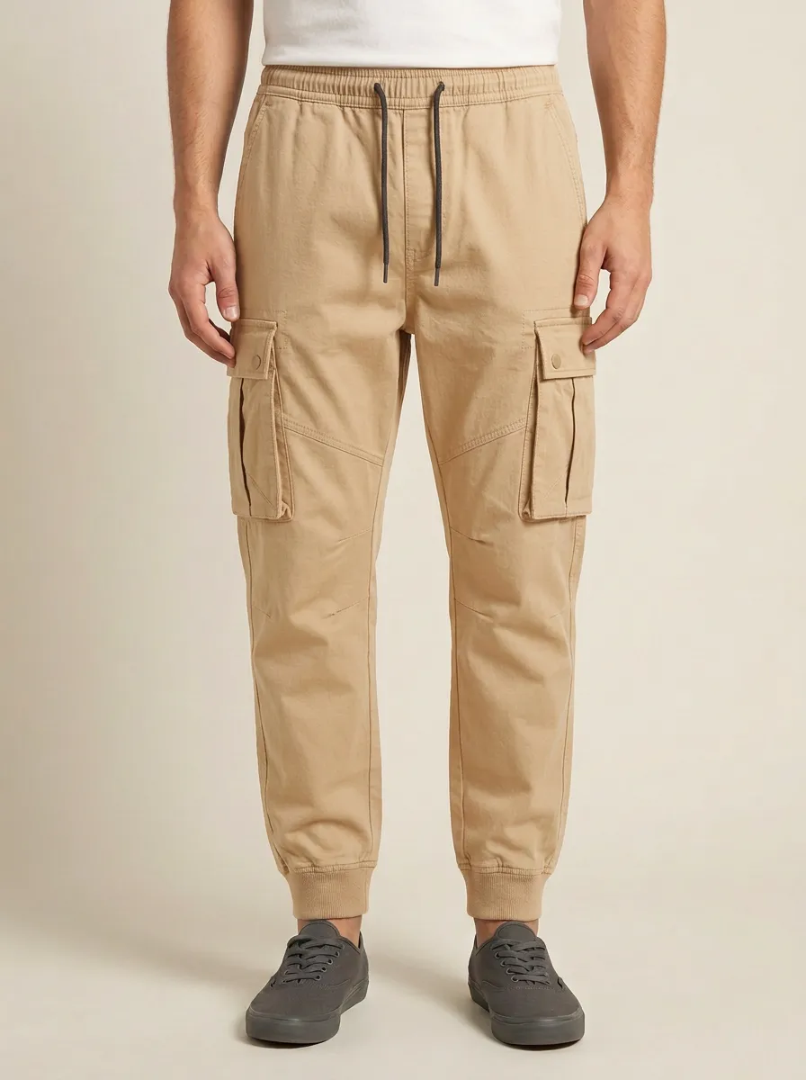 Streetwear Multi-Pocket Printed Men's Cargo Pants