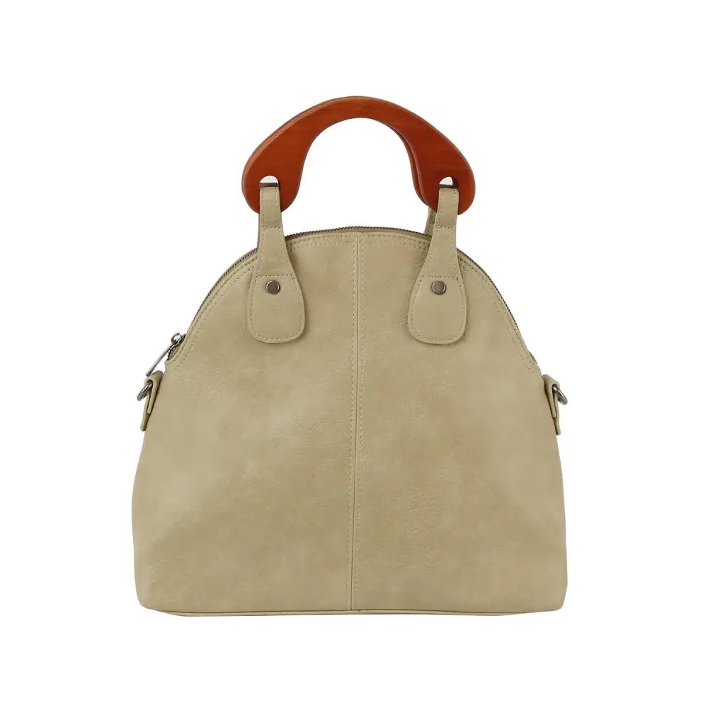 Contemporary Detail Pocketed Faux Leather Tote Bag