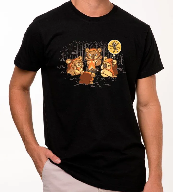 Cartoon Tigers Gathering Printed Black Unisex T-Shirt