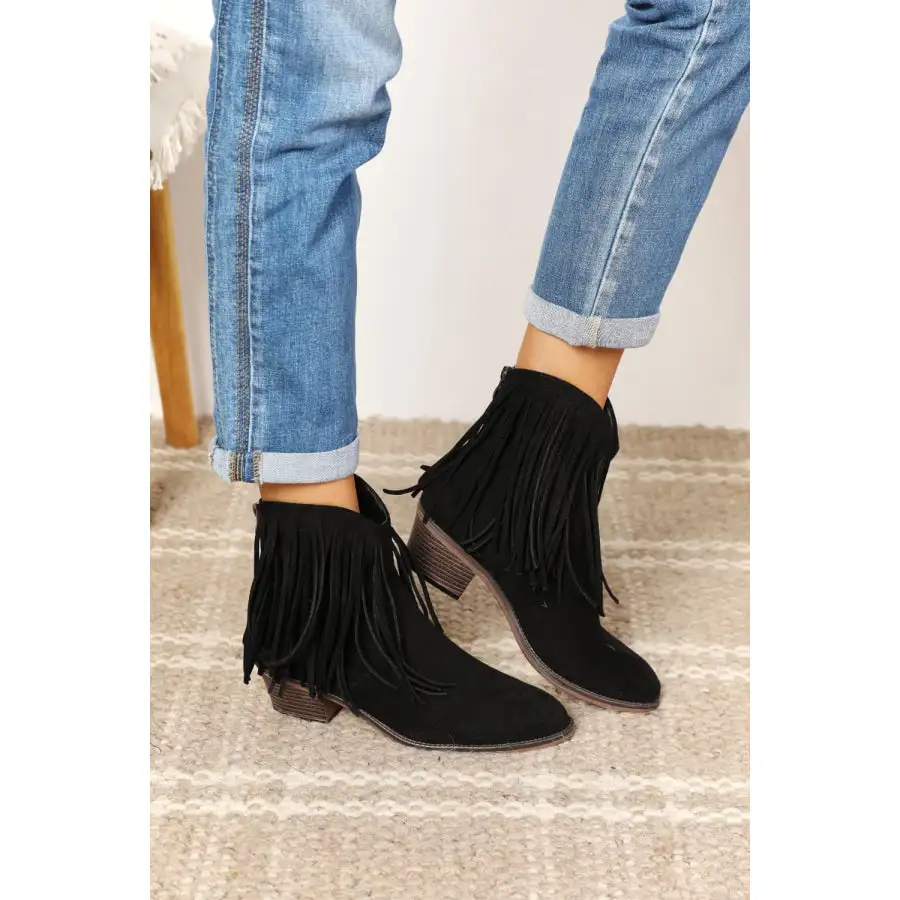 Women S Fringe Cowboy Western Ankle Boots