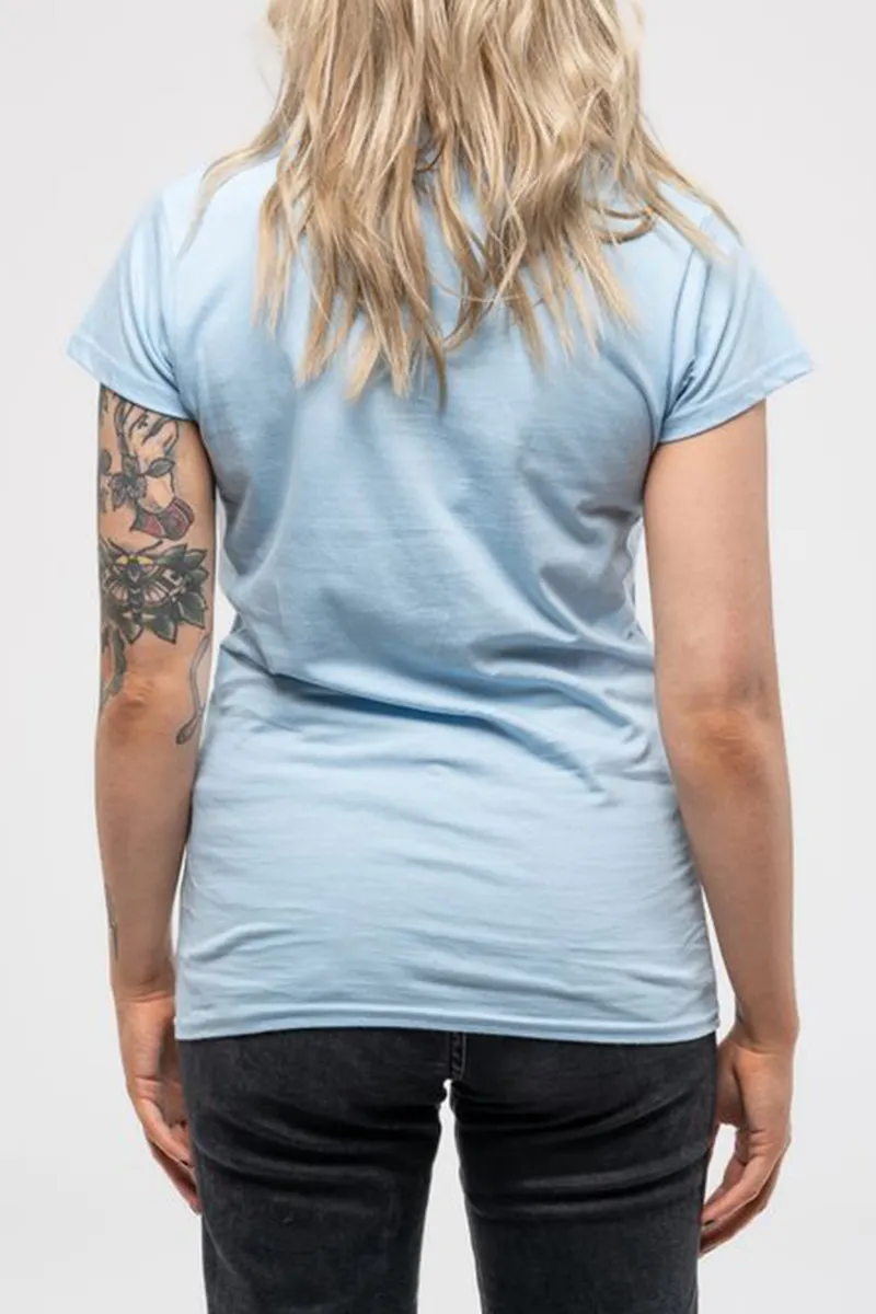 Casual Style Blue Crew Neck T Shirt