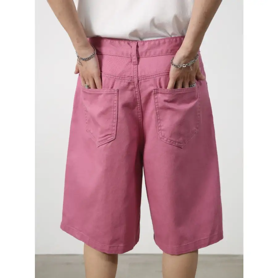 Mid Rise Denim Shorts