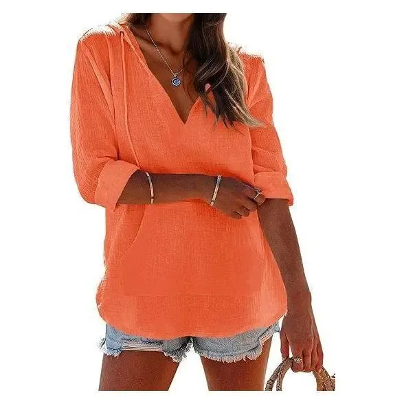 Women's Hooded Beach Cover Up Top