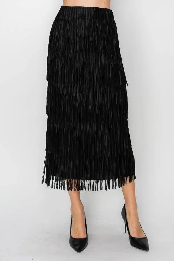 Refined Everyday Fringe Skirt