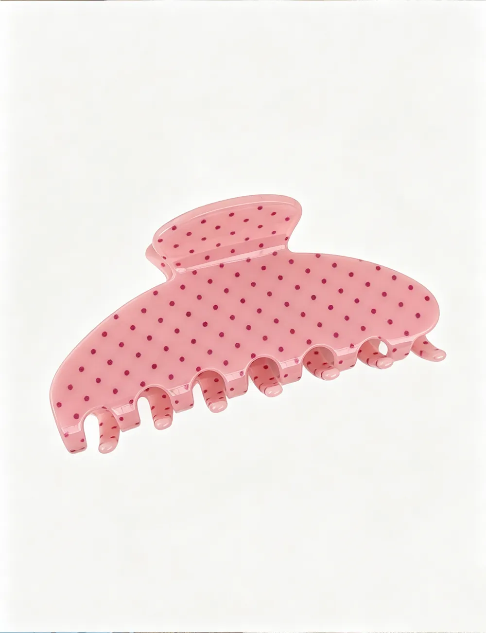 Polka Dot Print Large Hair Hair Claw Clip