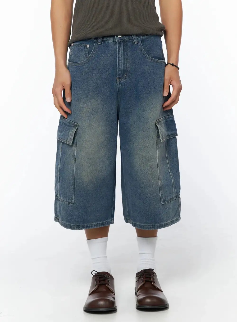 Men's Vintage Denim Cargo Shorts