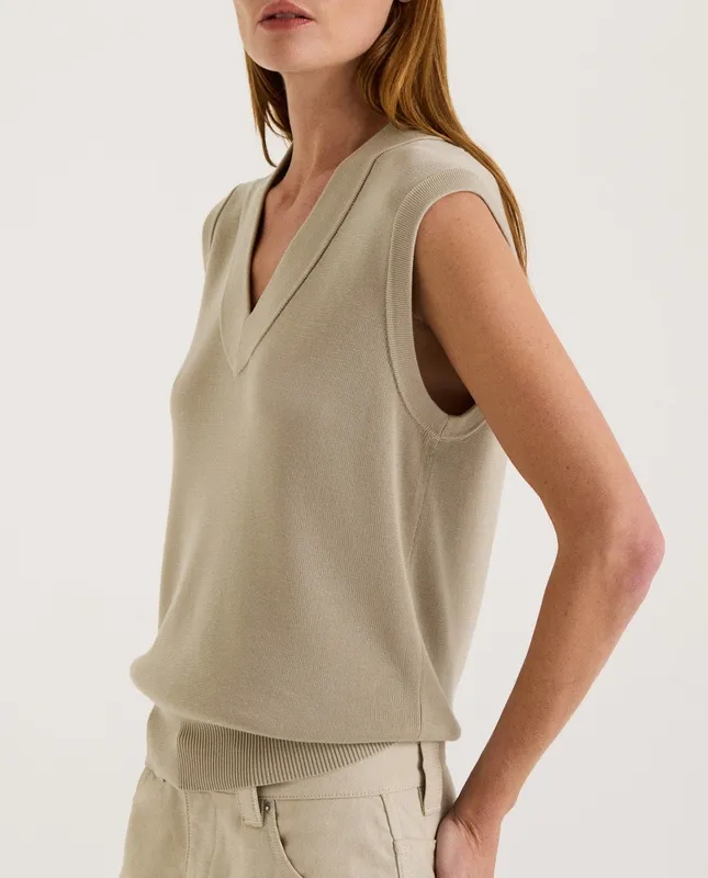 Sage Semi-Sheer Knit Vest