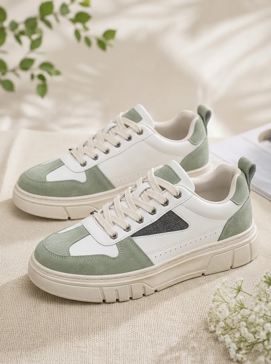 Men's Patchwork Casual Patterned Skate Shoes