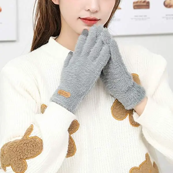 Women'S Knitted Touchscreen Warm Gloves 69429036C