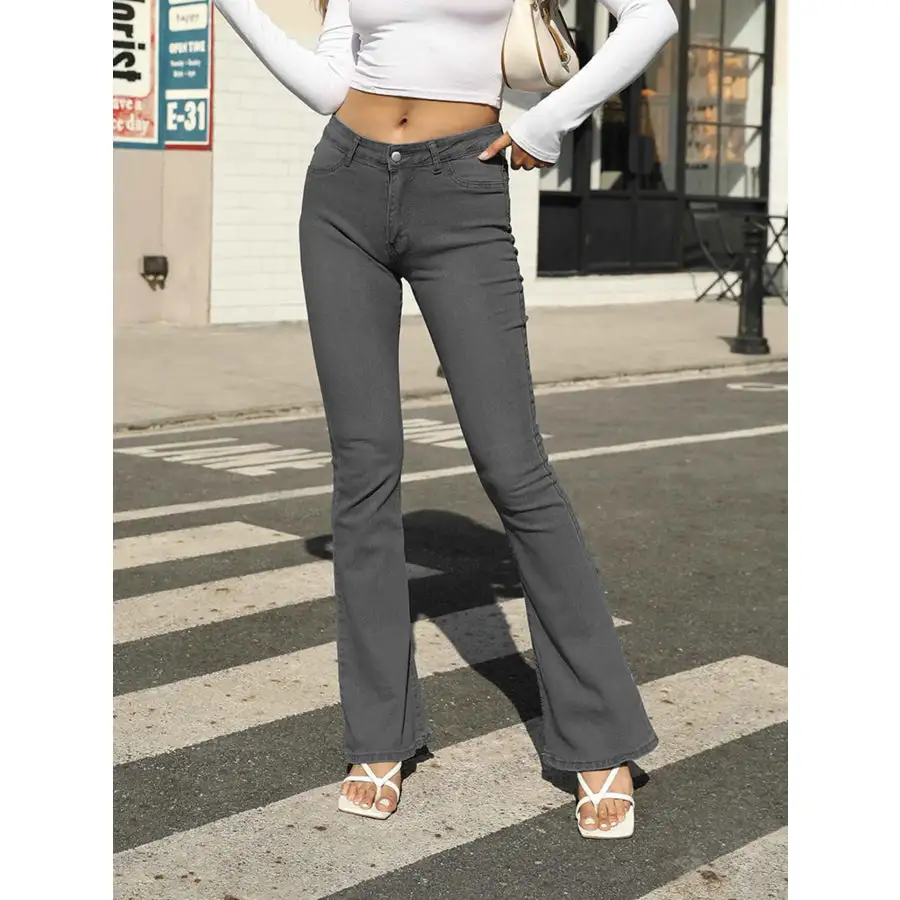 Full Size High Waist Flare Jeans Plus Size Jeans