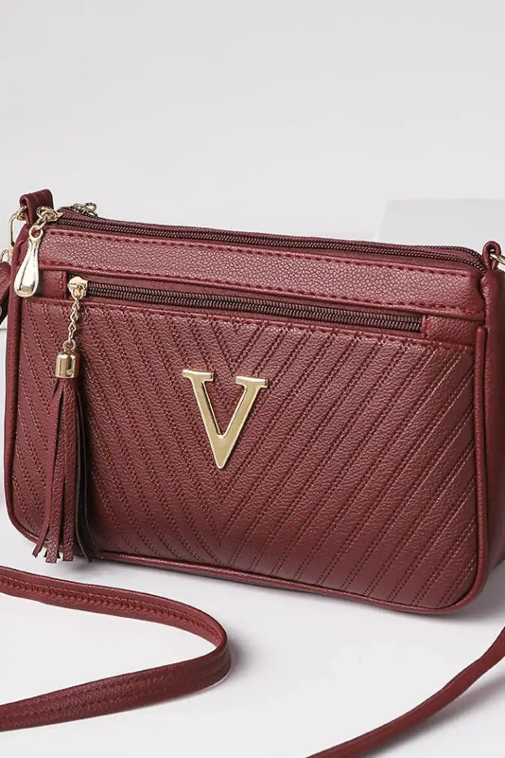 Square PU Leather Messenger Bag Lightweight Chic