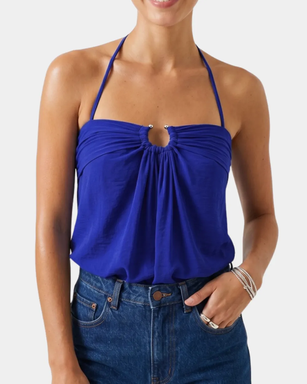 Ring Front Halter Top