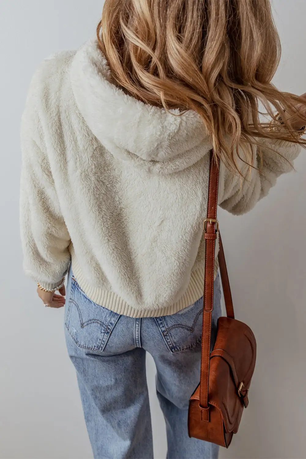 Ribbed Contrast Trim Hoodie