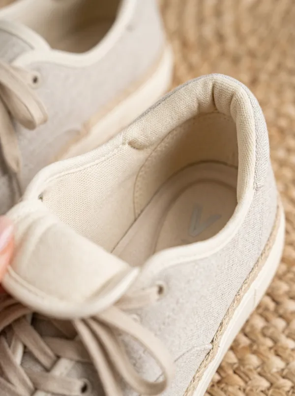Women's Jute-Trim Minimal Canvas Sneakers