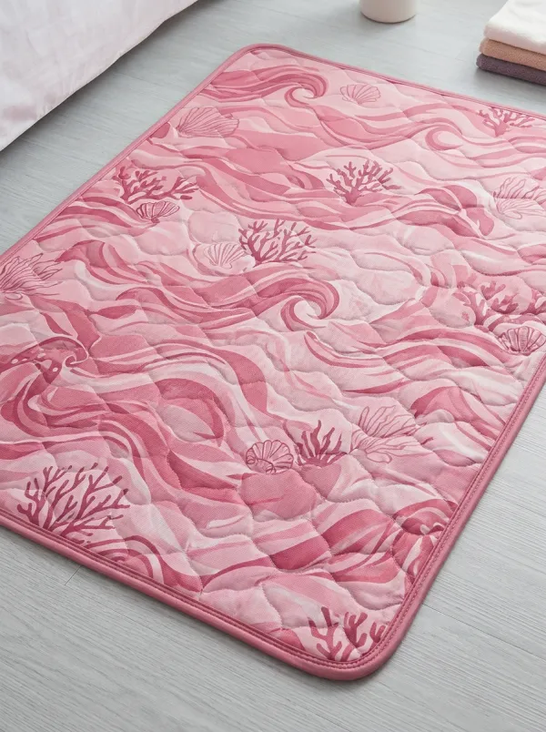 Ocean Lover Coral Shells Pattern Cooling Mat