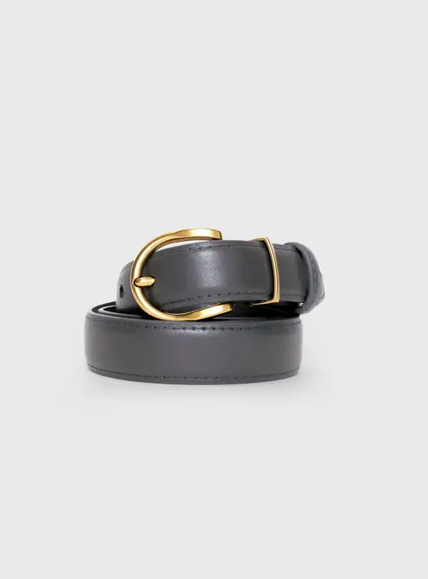 Layer Ready Buckle Faux Leather Belt