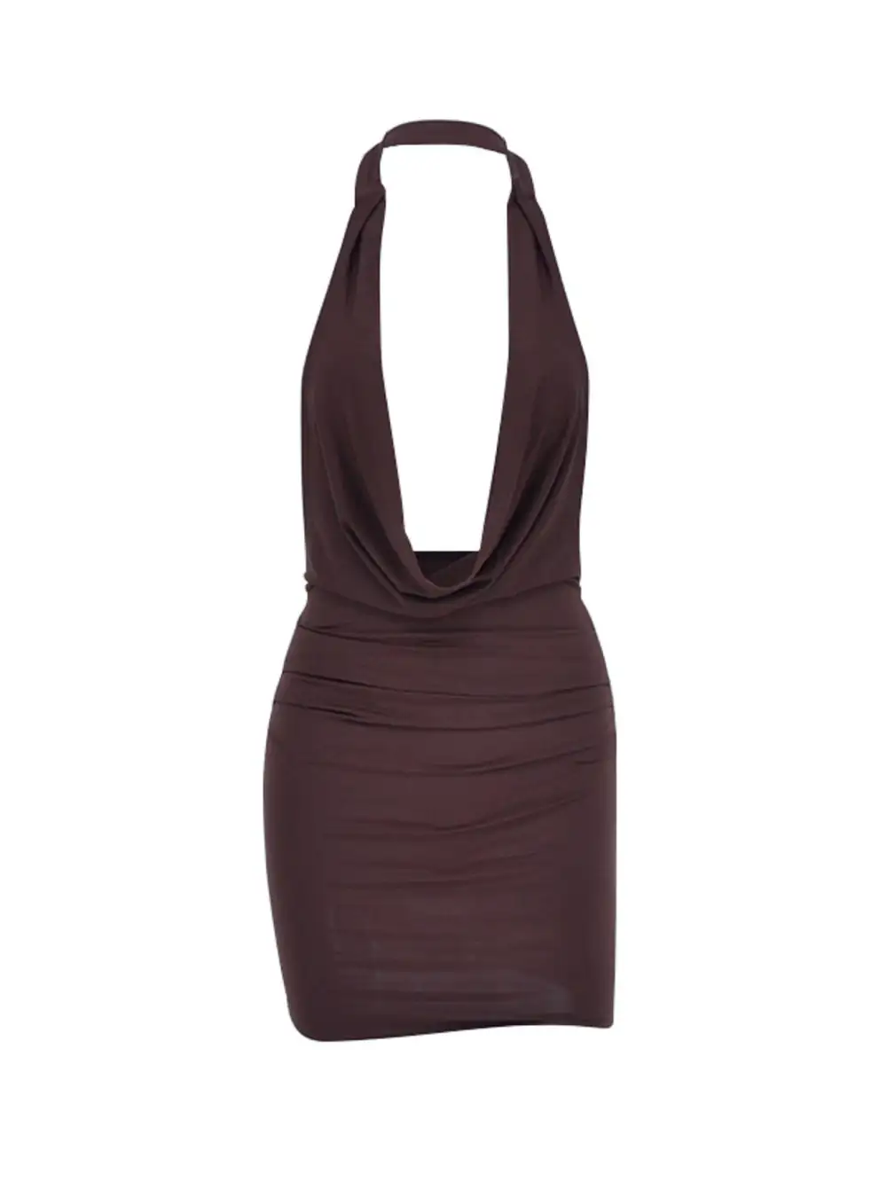 Relaxed Shape Halter Mini Dress