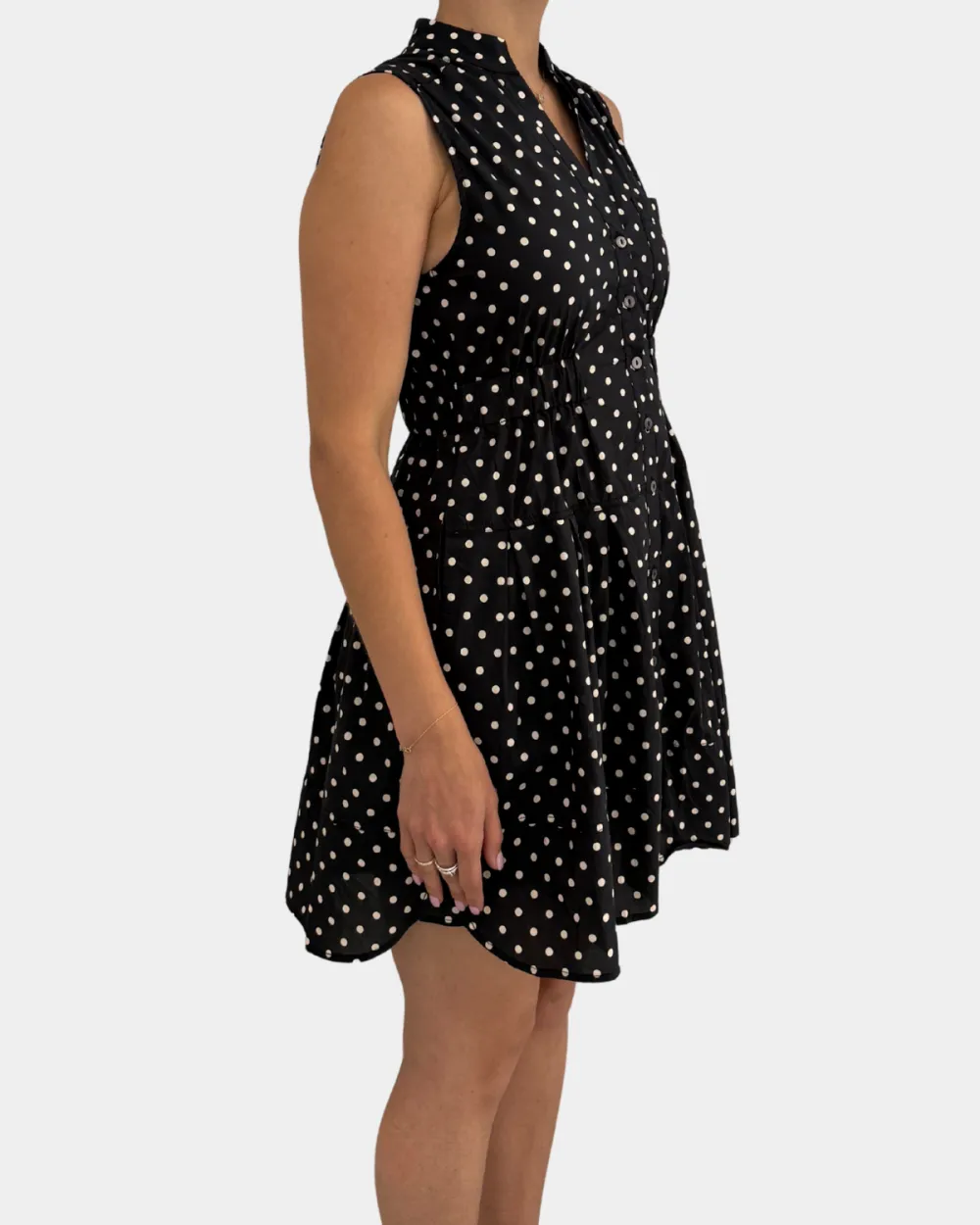 Polka Dot Sleeveless Mini Dress