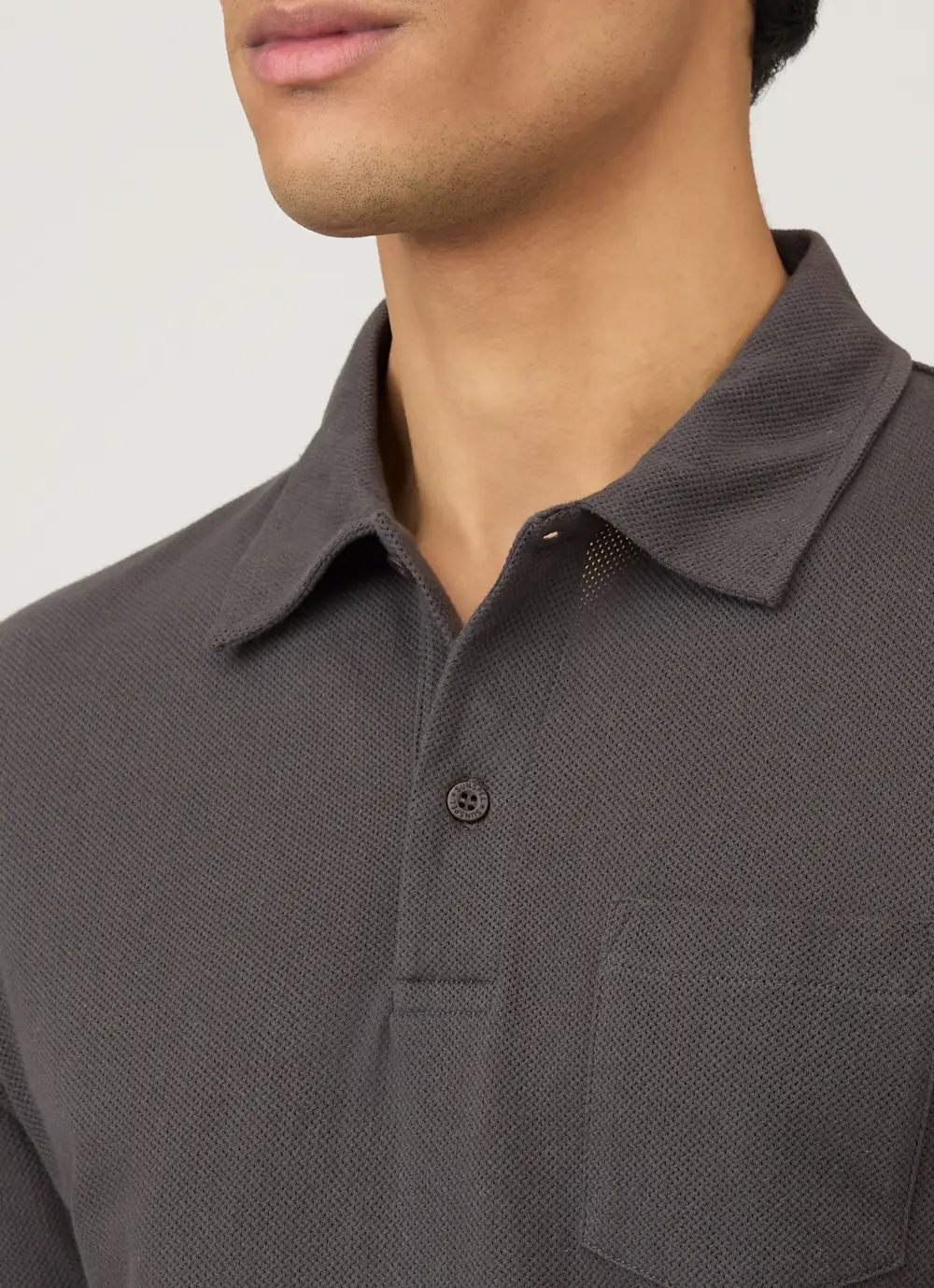 Understated Everyday Slim Fit Mesh Cotton Short Sleeve Polo Shirt