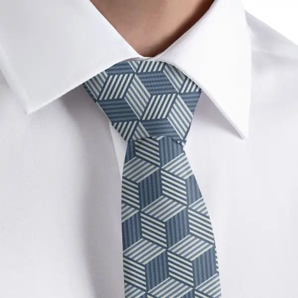 Hexagon Pattern Necktie
