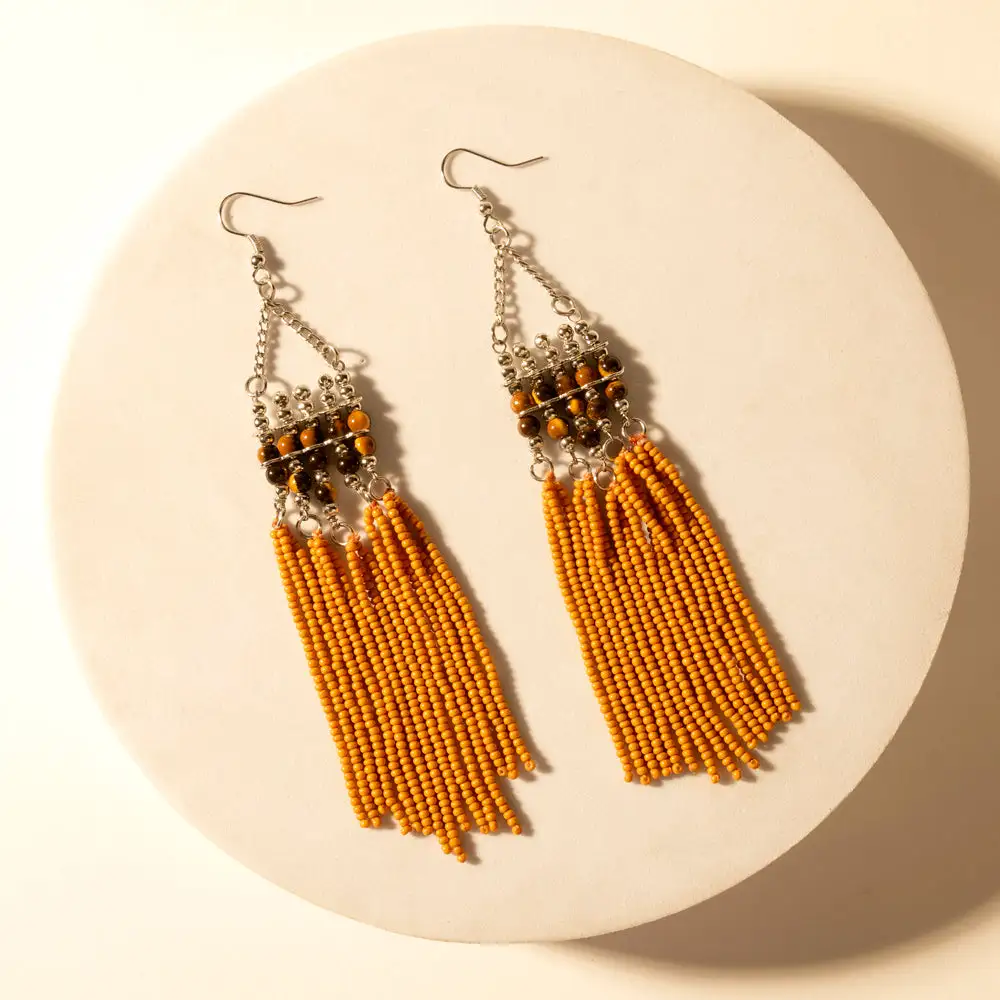 Playful Modern Artful Fringe Earrings
