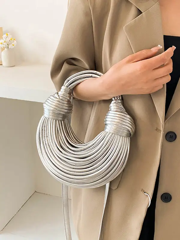 Everyday Geometric Zip-Top Shoulder Bag