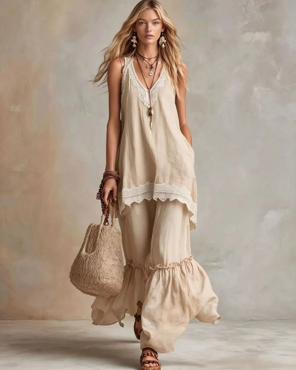Ruffle Hem Coordinated Set