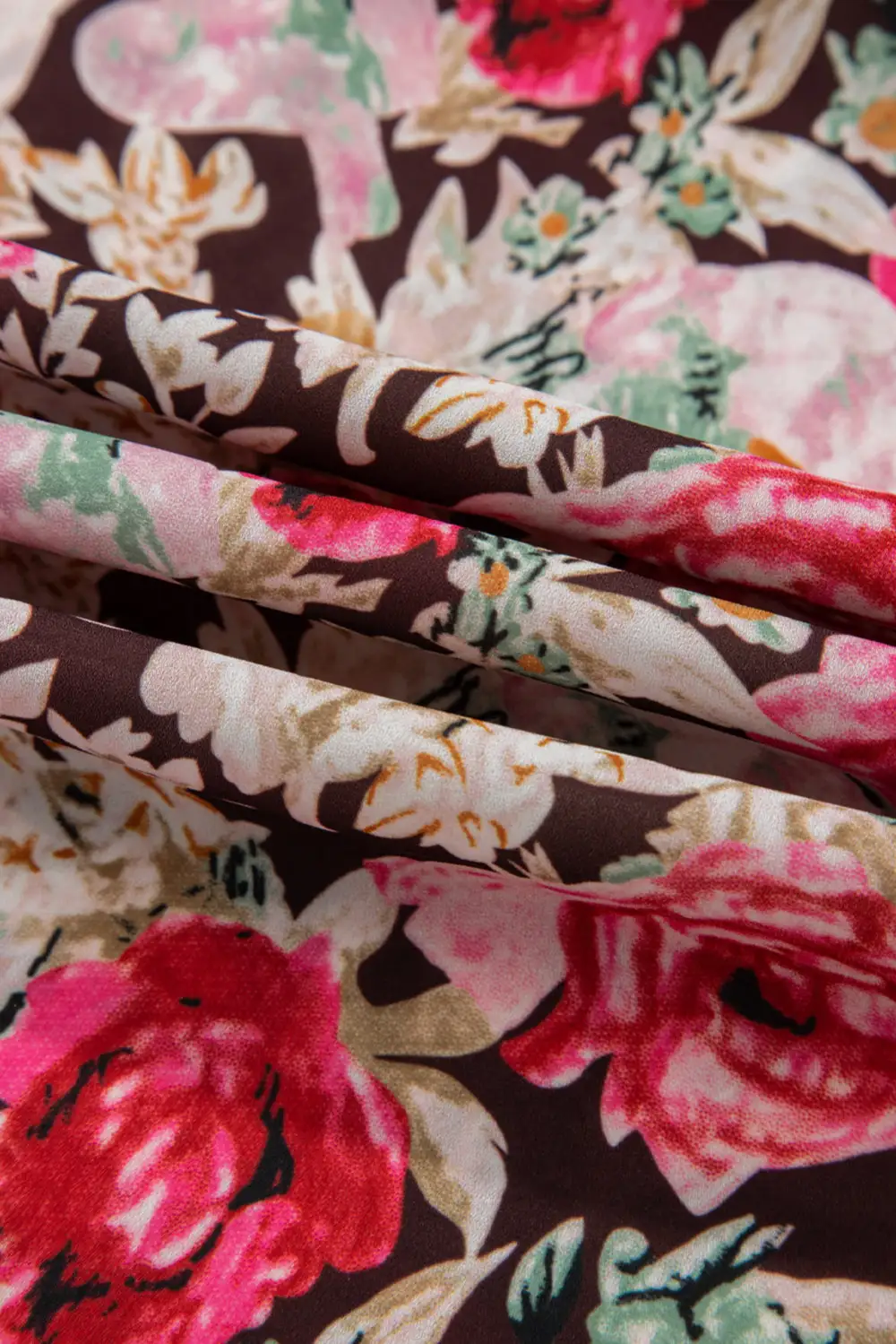 Floral Crew Neck Short Sleeve Blouse