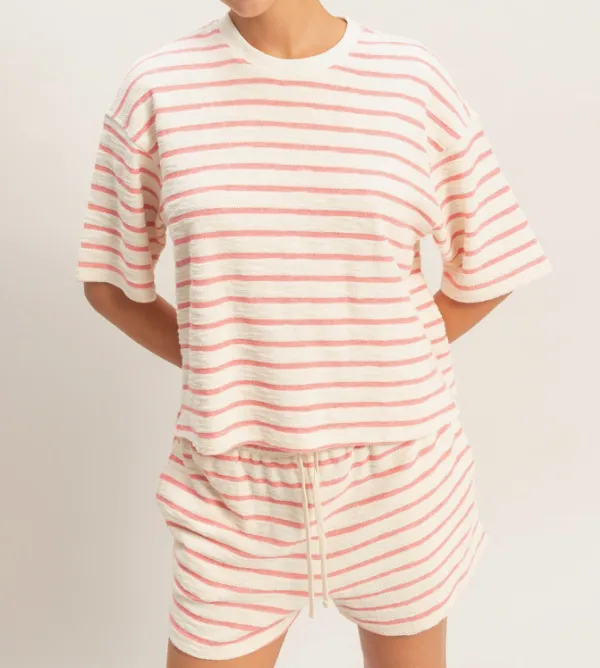 Striped Terry Knit Top