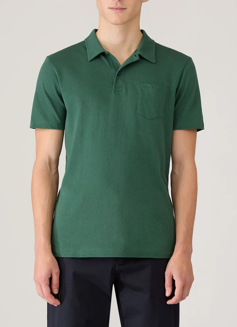 Timeless Everyday Slim Fit Mesh Cotton Short Sleeve Polo Shirt