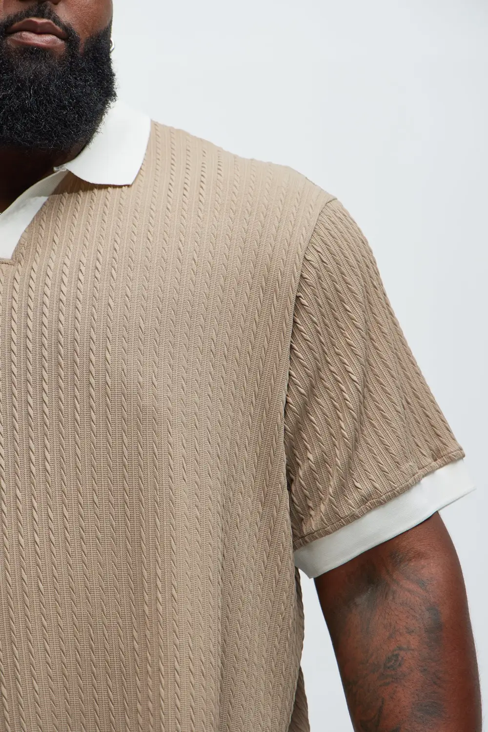 Color Block Textured Polo