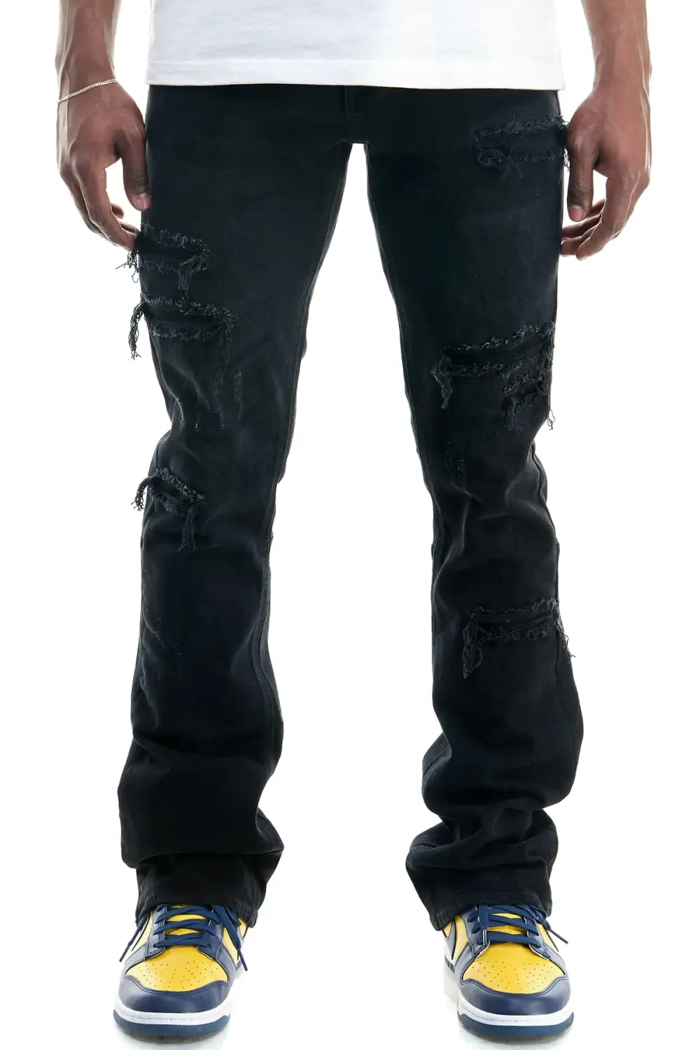 Men's Relaxed Flare Skinny Stacked Jeans