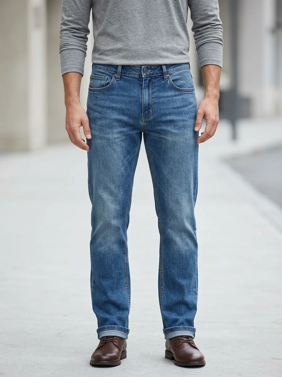 Straight Leg High Jeans