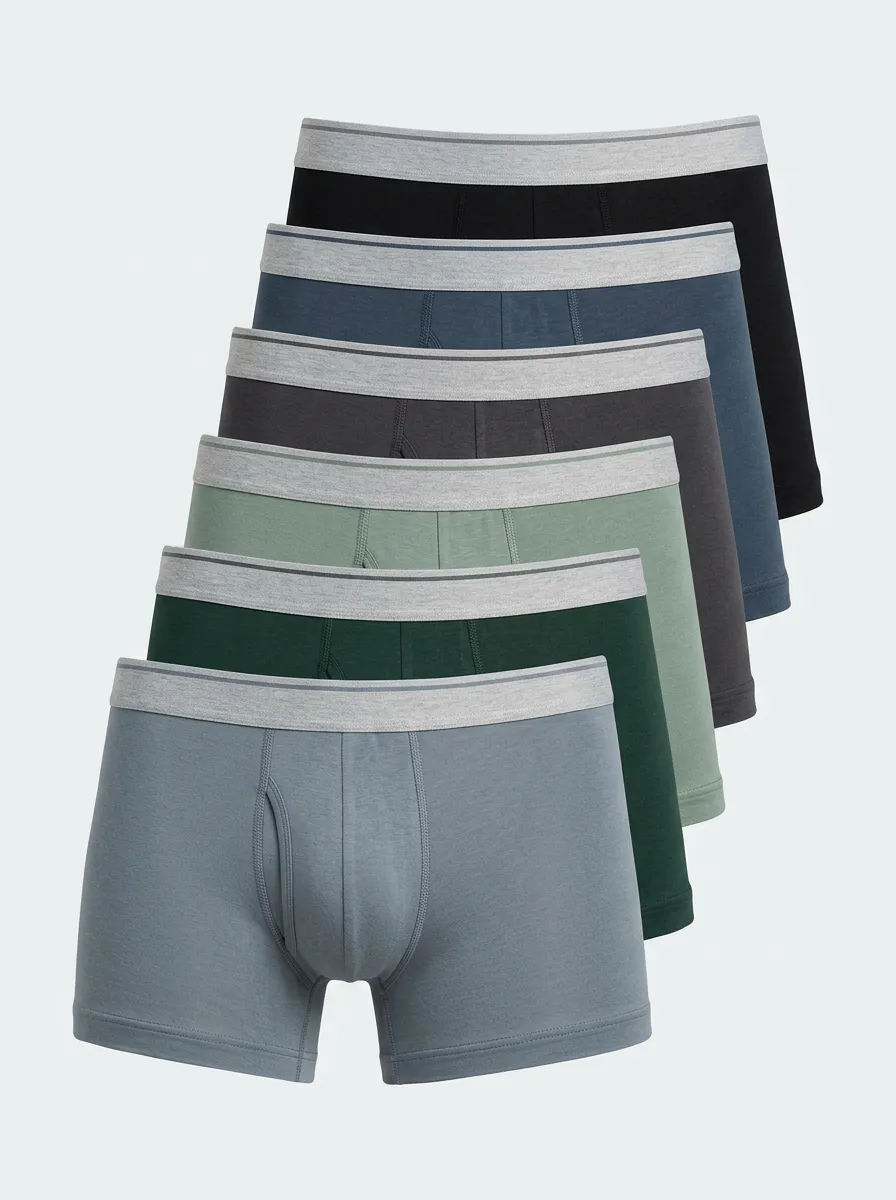 Men's Trunk Fit Minimalist Six-Pack Boxer Briefs
