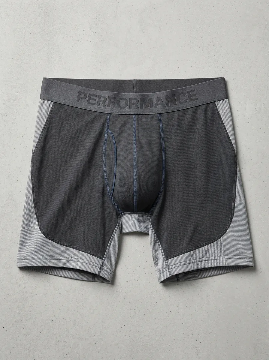 Men's Performance Athletic Mesh Printed Boxer Briefs
