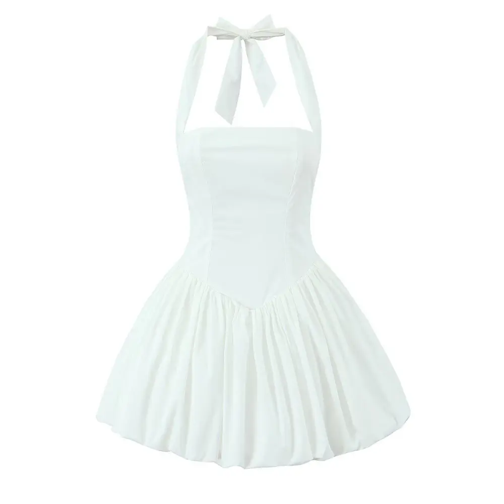 Halter Puff Short Skirt
