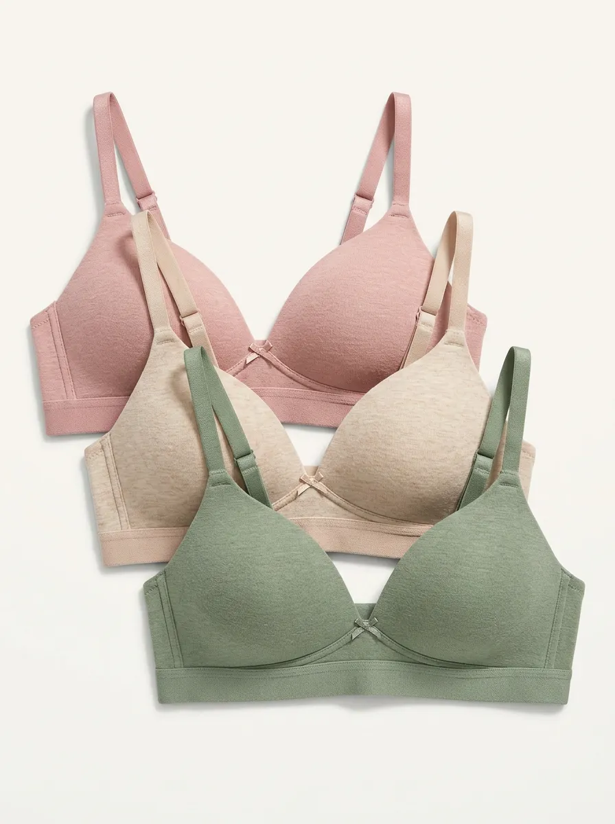Minimalist Women's Three-Piece Bra Set