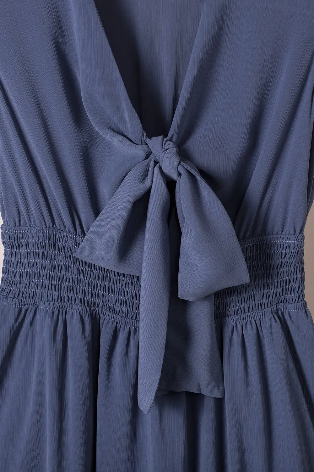Relaxed Shape V Neck Ruffle Mini Dress