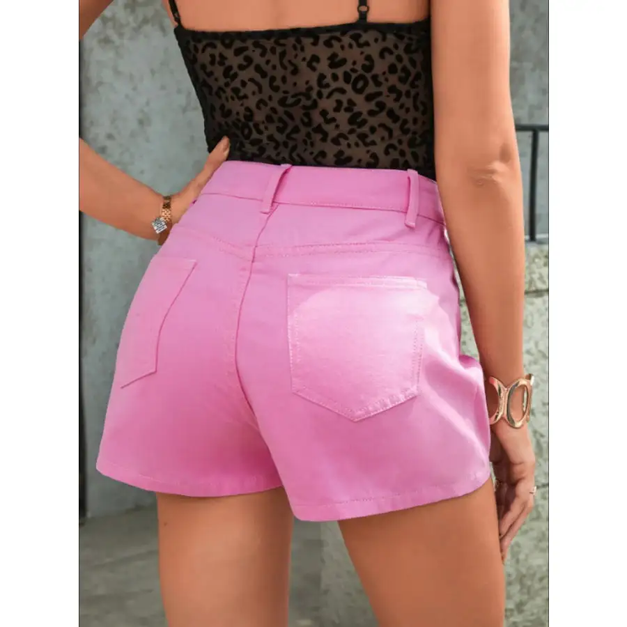 Refined High Waisted Denim Shorts