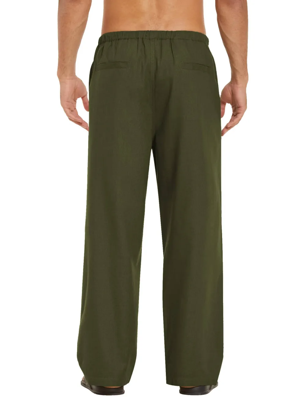 Raised Linen Waist Yoga Pants