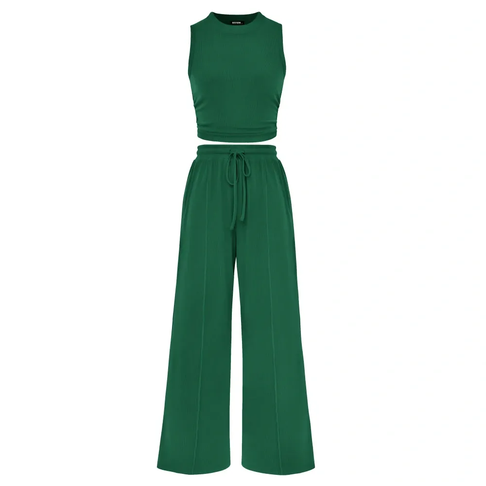 Women's 2-Piece Ribbed Knit Lounge Set