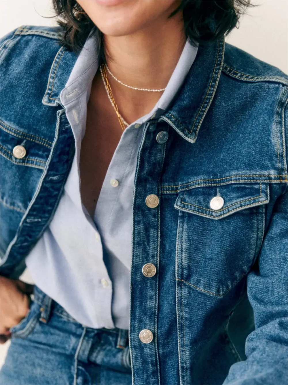 Buttoned Front Closure Jacket