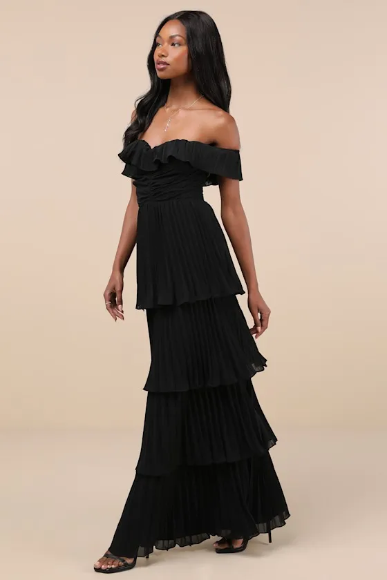 Always Remarkable Light Blue Floral Off-the-Shoulder Maxi Dress