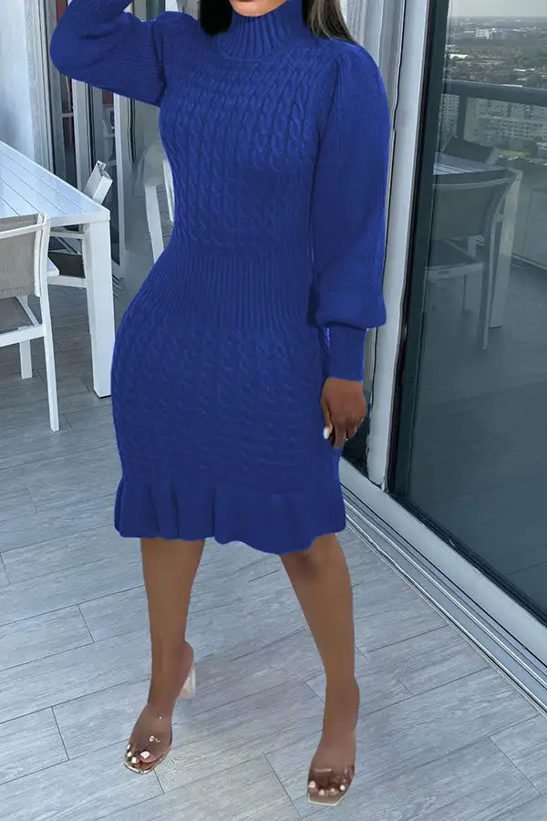 Elegant Ruffle Midi Dress