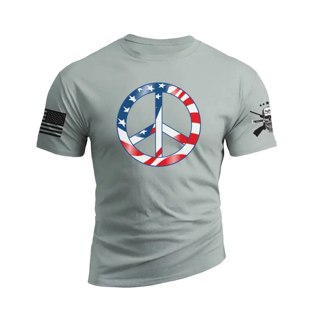 USA FLAG LOVE PEACE GRAPHIC TEE