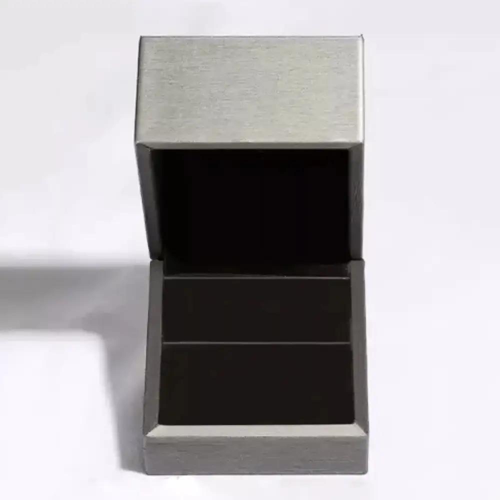 Tailored Ring with Sterling Silver Moissanite